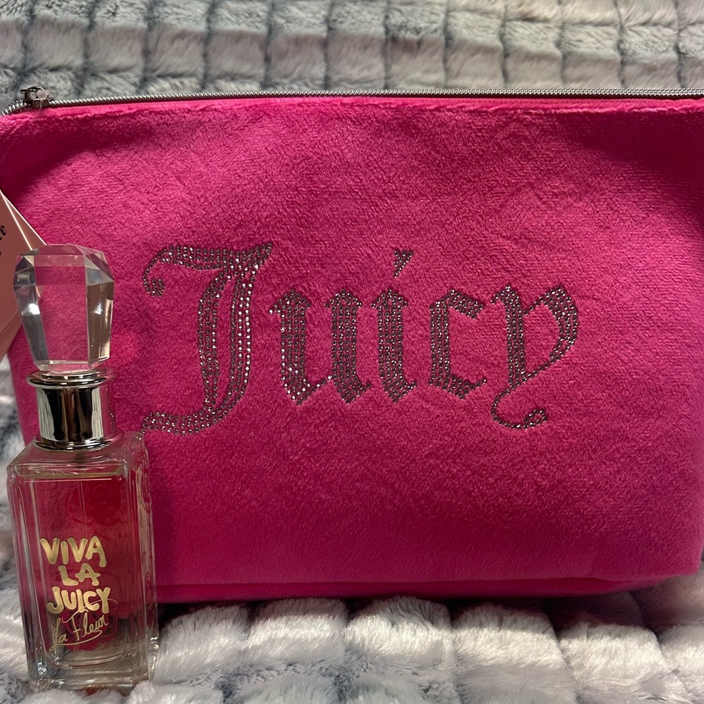 Juicy Couture Viva La Juicy & Pink Juicy Couture Large Makeup Bag Bundle - Picture 3 of 10
